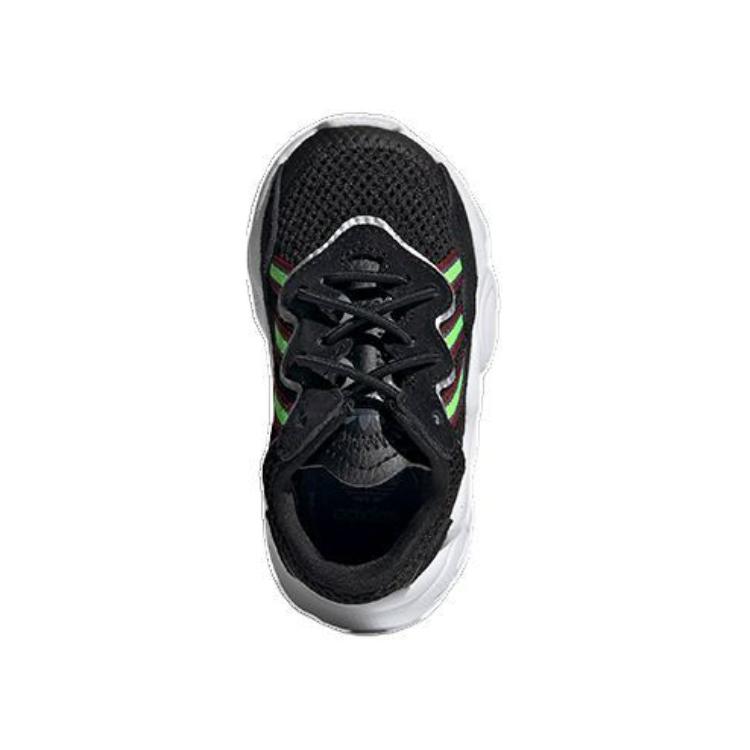Детские кроссовки adidas Ozweego (черно-зелено-красные) — 黑/绿/酒红 — фото 6