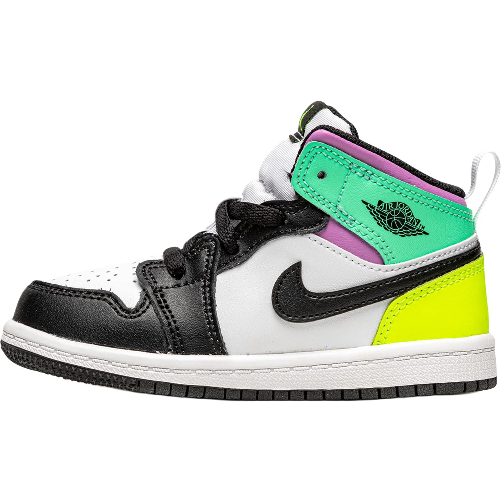 Детские кроссовки Air Jordan 1 Mid (бело-черные)