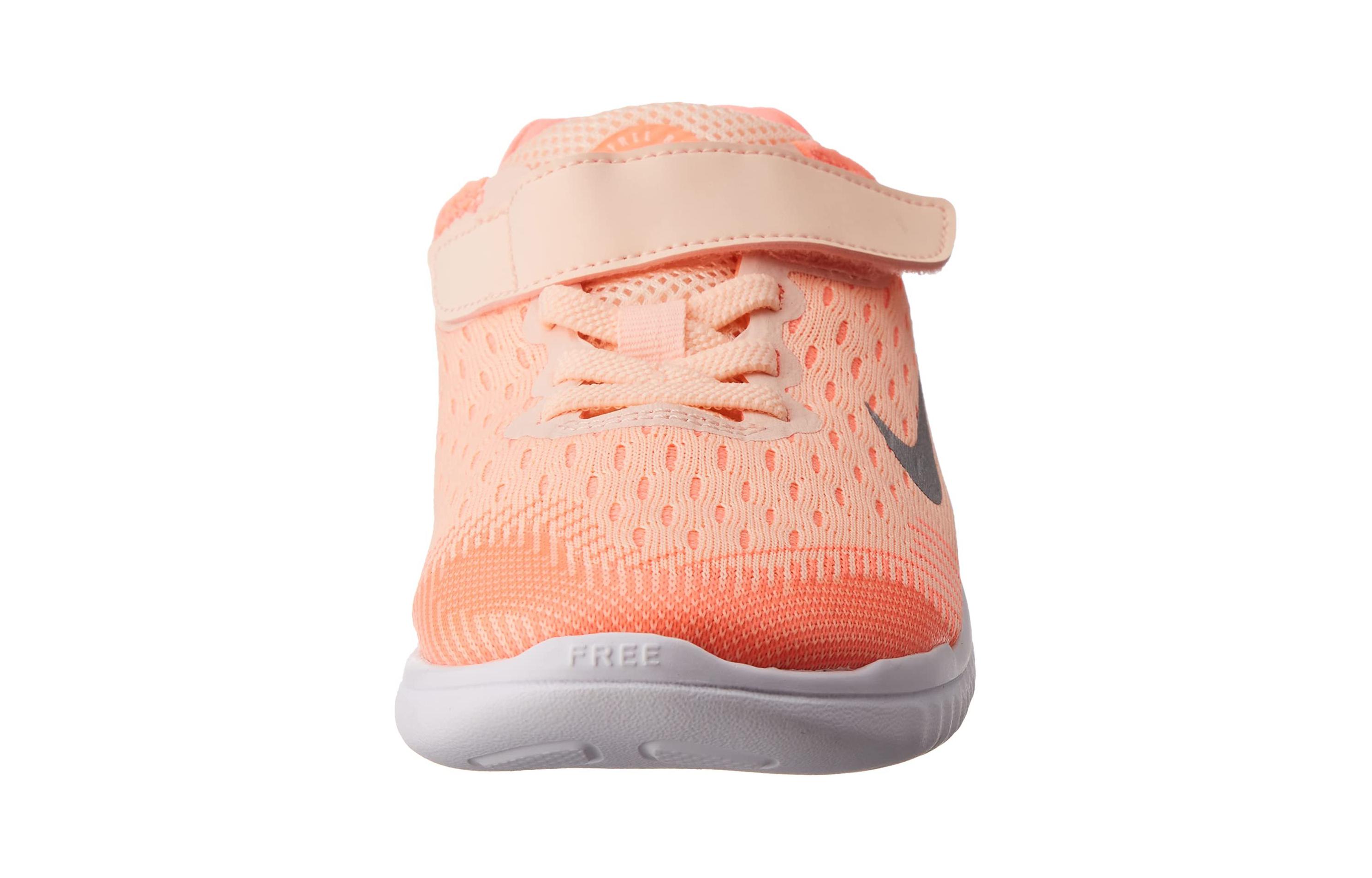 Детские кроссовки Nike Free RN (оранжево-белые) — Оранжевый / белый — фото 5