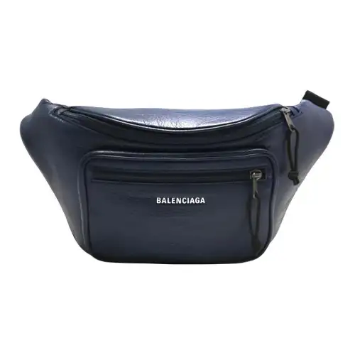 Balenciaga Sheepskin Fanny Pack Men's Dark Blue