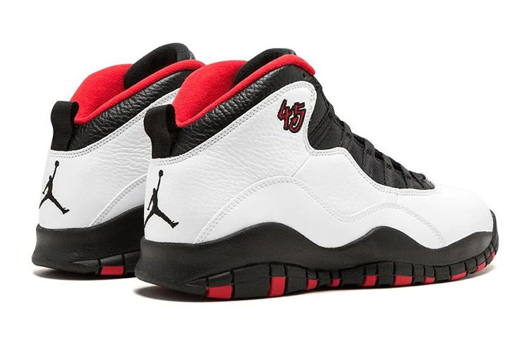 Кеды Jordan Air Jordan 10 Retro Double Nickel GS (бело-черно-красные) — 白/黑/大红 — фото 5