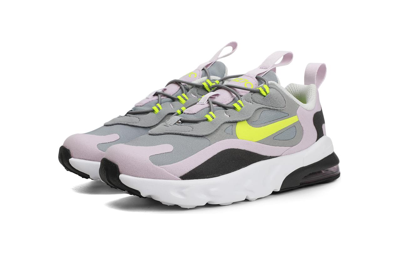 Детские кроссовки Nike Air Max 270 RT TD (серо-розовые) — фото 4