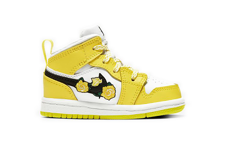 Детские кроссовки Jordan Air Jordan 1 Mid SE (желтый) — Жёлтый — фото 3