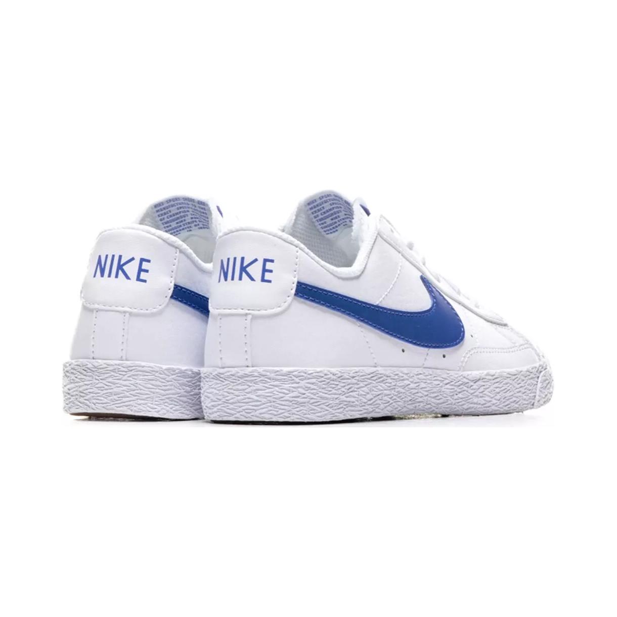 Детские кеды Nike Blazer (бело-синий) — Синий / белый — фото 5