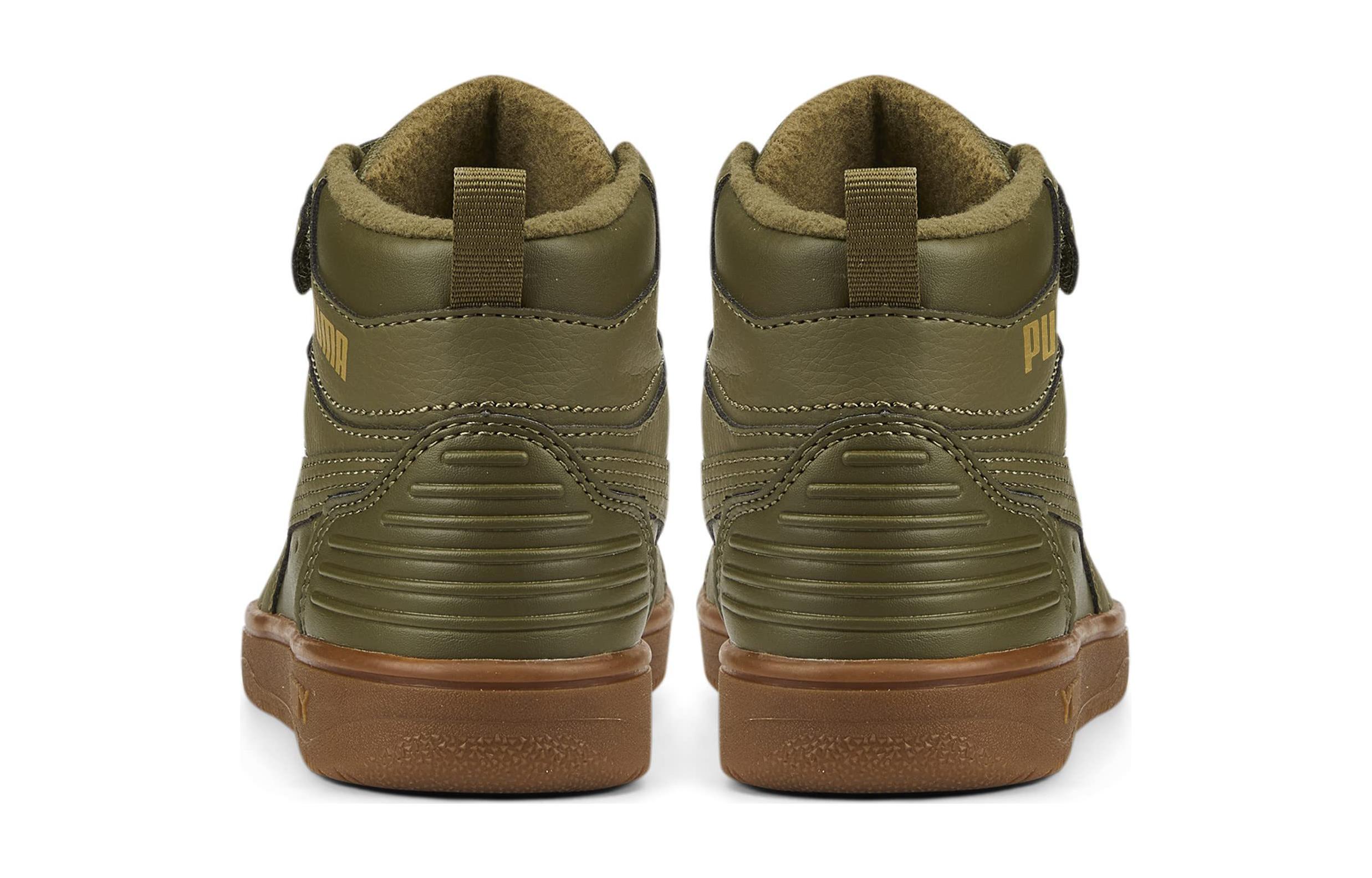 Детские кеды PUMA Rebound Rugged V (зеленые) — Зелёный — фото 5