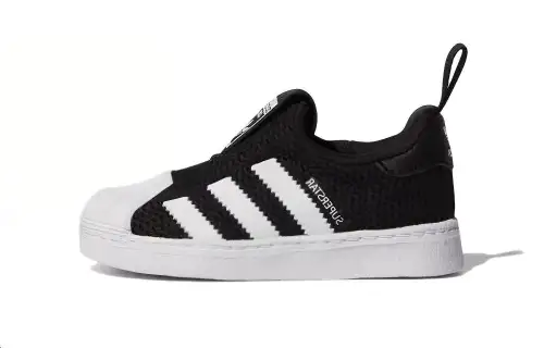 Adidas originals SUPERSTAR 360 360 C breathable and wear-resistant low-top children's sneakers black small and medium-sized children