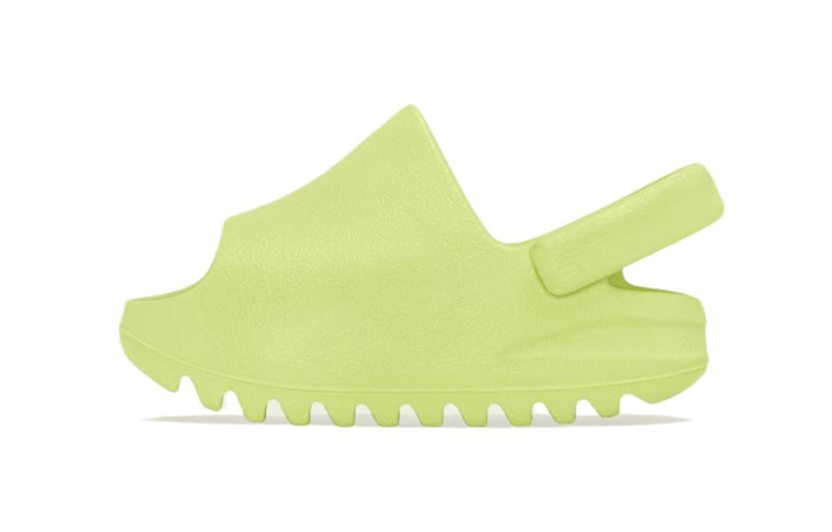 Детские кроксы adidas originals Yeezy Slide Glow Green (салатовые)
