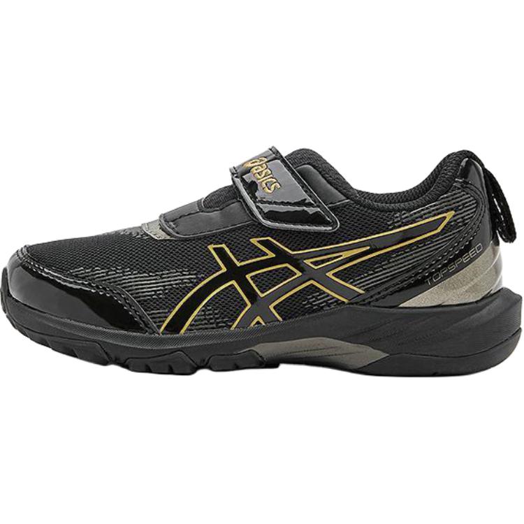 Детские кроссовки ASICS (черно-золотые)