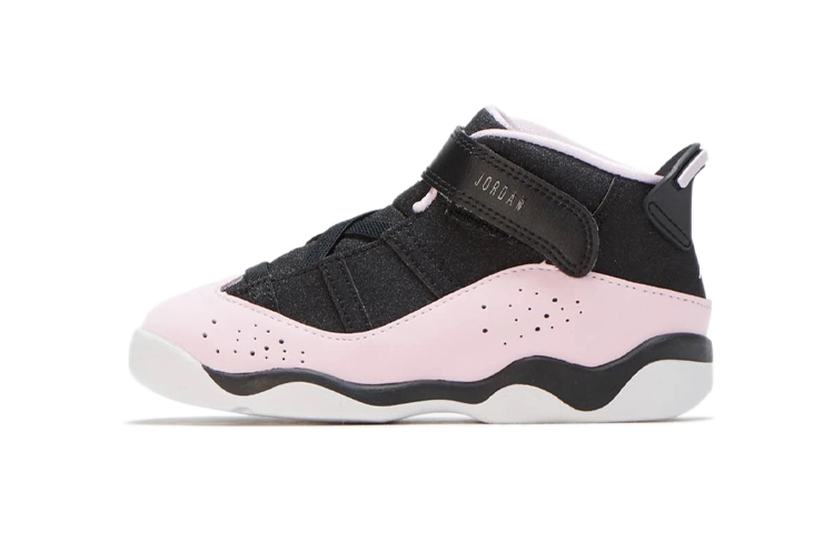 Детские кроссовки Jordan Air Jordan 6 Rings (черно-розовые)