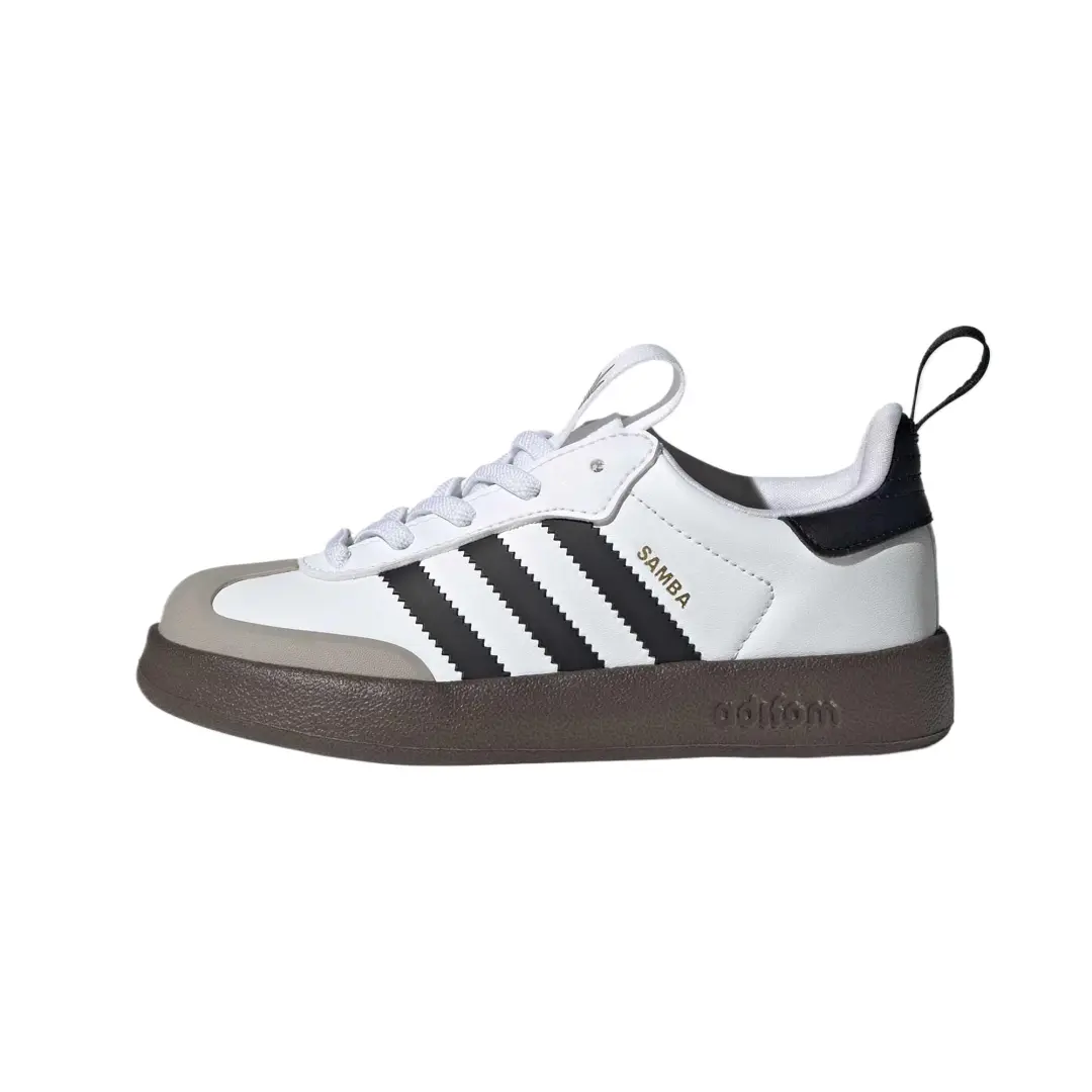 Adidas Originals AdiFOMSamba Fabric Kids' Training Shoes White/Black/Crom Gray Children Aged 3 7 Years Old