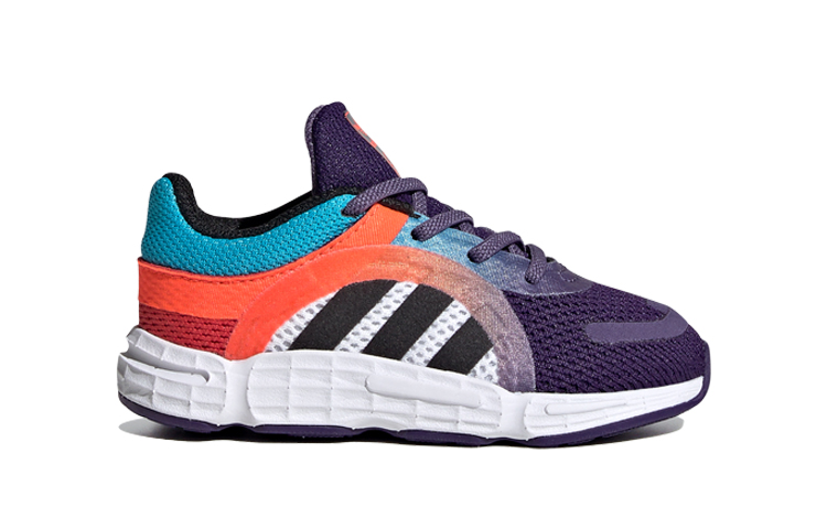 Детские кроссовки adidas originals Sonkei El I (разноцветные) — Синий / оранжевый / фиолетовый — фото 3