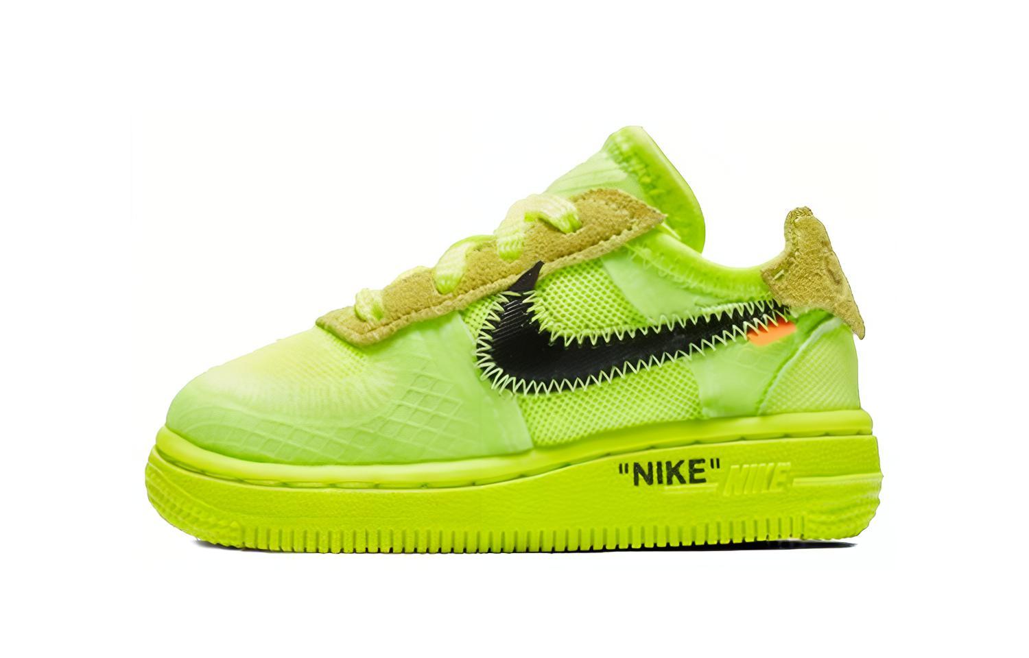Кеды OFF-WHITE x Nike Air Force 1 (зеленые)