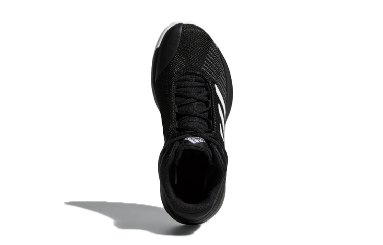 Детские кроссовки adidas Pro Spark 2018 K (черно-бело-серые) — фото 5
