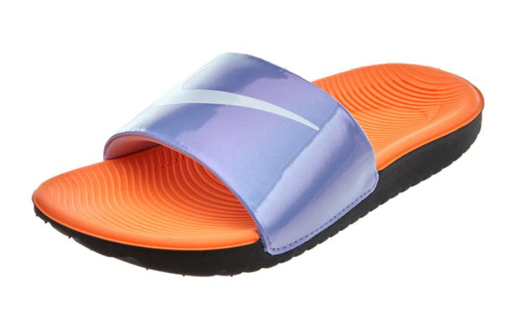 Шлепанцы Nike Kawa Slide (фиолетово-оранжевые) — фото 2