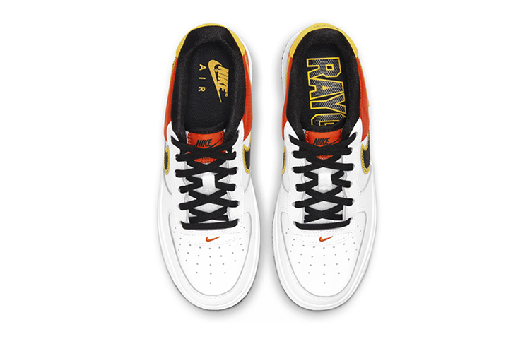 Кроссовки Nike Air Force 1 Lv8 "Raygun" (бело-черно-оранжевые) — 白/黑/橘 — фото 6