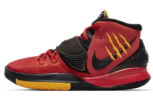 Nike Kyrie 6 'Bruce Lee' Bruce Lee Abrasion Resistant Mid top Basketball Shoes Black Red Unisex
