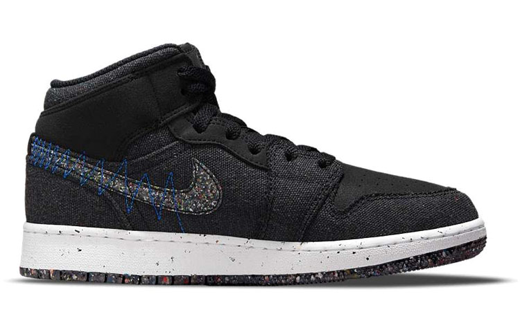 Кеды Jordan JordanAir Jordan 1 Mid "Crater" LogoGS (черно-синий) — фото 2