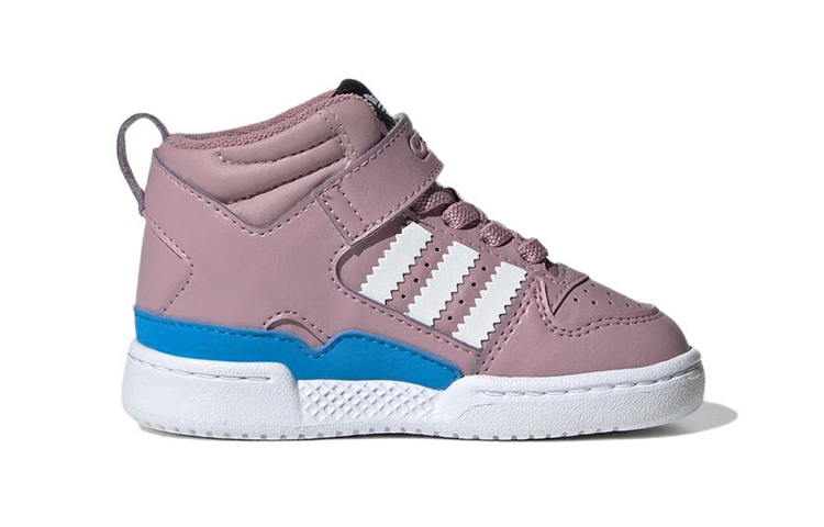 Детские кроссовки adidas originals Forum (розовый / синий) — фото 3