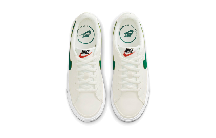 Кеды Nike NikeCourt Legacy (бело-зеленые) — Белый / зелёный — фото 6