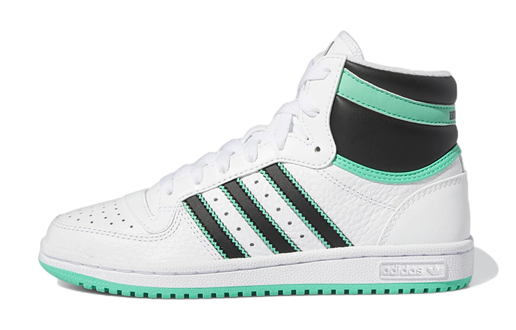 Кеды adidas Top Ten RB J (бело-черно-зеленые)