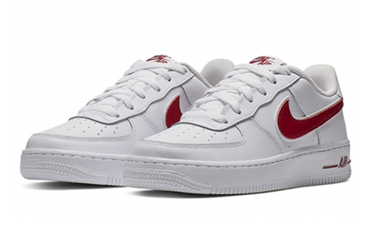 Кеды Nike Air Force 1-3 White/Gym Red (бело-красные) — фото 4