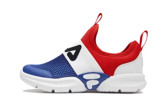 FILA KIDS Slip on 2 Mid top Kids' Training Shoes Blue White Red Children Aged 3 7 Years Old