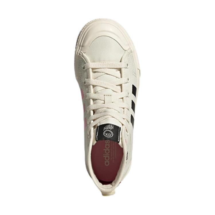 Детские кеды adidas originals Nizza (белый / черный) — Белый / чёрный — фото 6