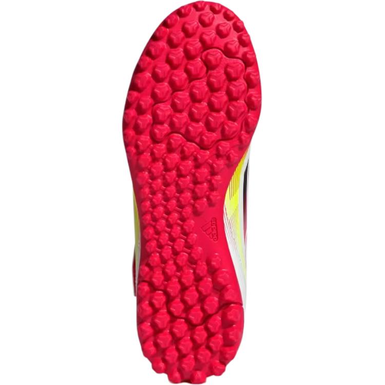 Детские бутсы adidas F50 CLUB VEL TF (бело-черно-желтые) — 白/黑色/亮黄荧光 — фото 7