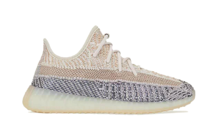 Детские кроссовки adidas originals Yeezy Boost 350 V2 "Ash Pearl" (серые с синим, оранжевым, желтым, коричневым и зеленым) — Серый / синий / оранжевый / жёлтый / коричневый / зелёный — фото 3
