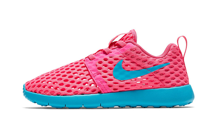 Детские кроссовки Nike Roshe One Flight Weight (розово-голубые)