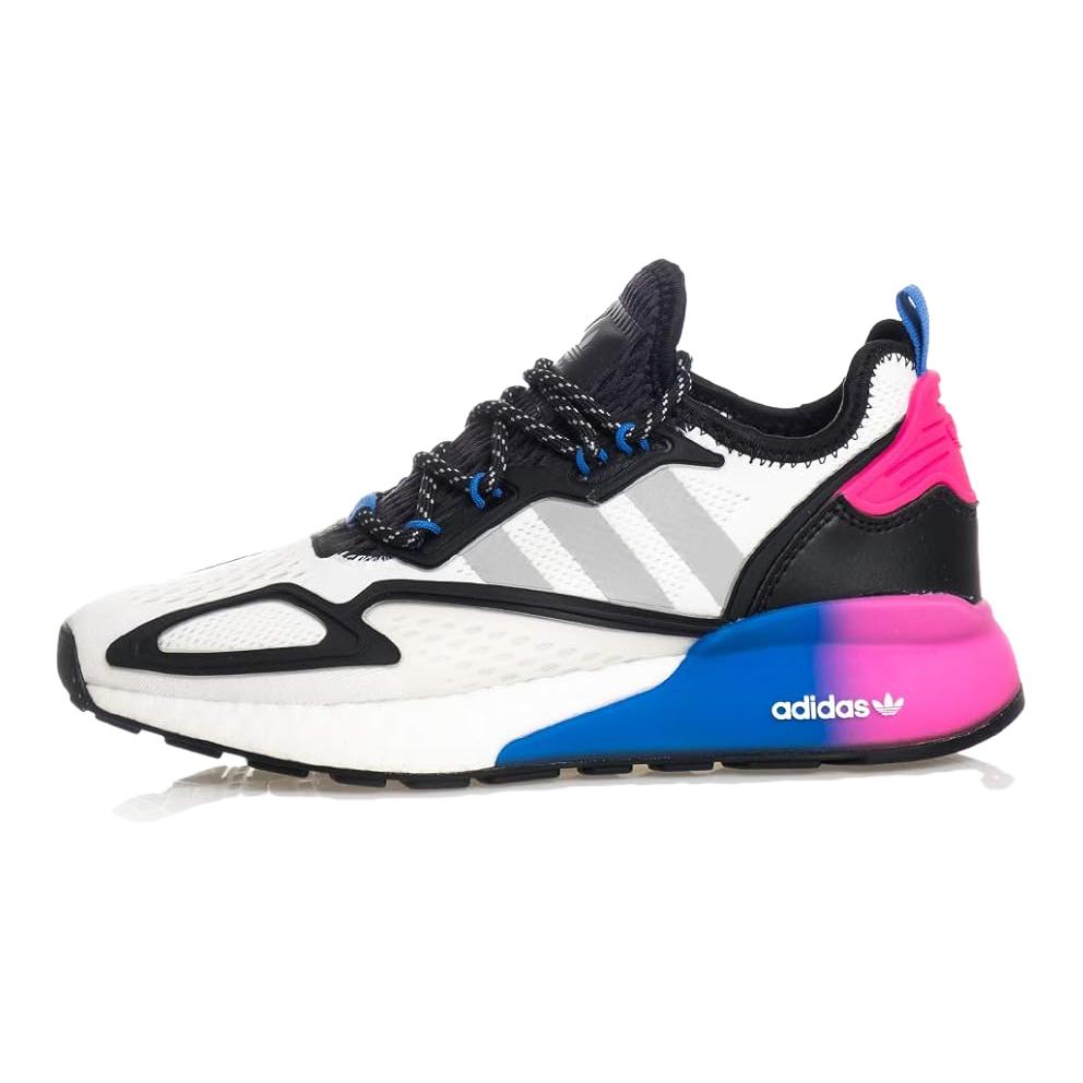 Кроссовки adidas adidas originals ZX 2K Boost J (черно-розово-голубые)