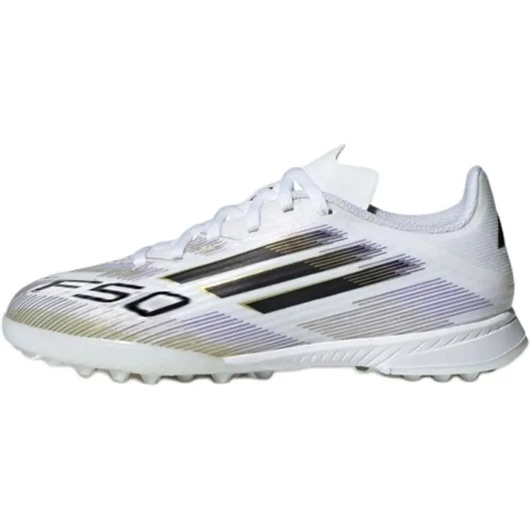 Adidas Slip Resistant Anti Kick Low top Kids' Soccer Shoes White Gold