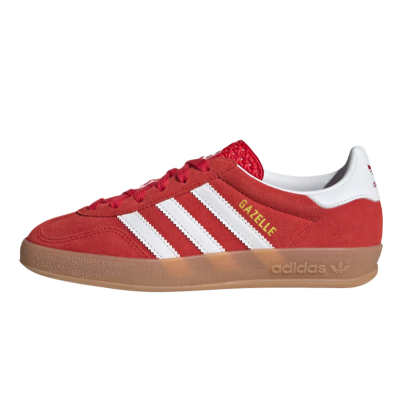 Adidas originals GAZELLE Fashionable, Comfortable and Trendy Children's Casual Shoes Better Scarlet Cloud White Chewing Gum Same Style for Men and Women