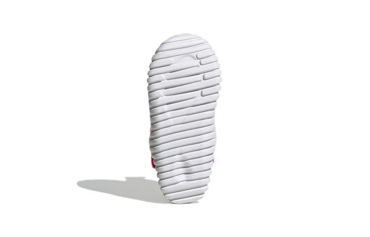 Детские кроссовки adidas (розовые с белым) — Розовый / белый / серебристый — фото 7