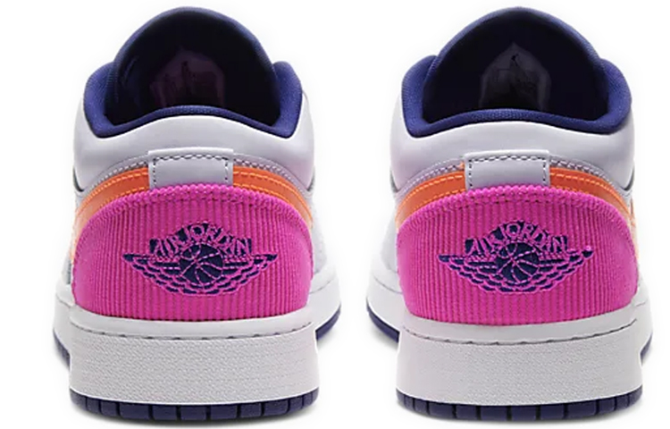 Кеды Jordan Air Jordan 1 Low (серые с оранжевым) — Серыйоранжевый — фото 5
