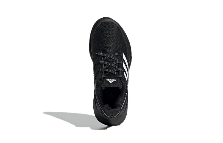 Детские кроссовки adidas Rapidarun Knit El C (черно-белые) — Чёрный / белый — фото 6