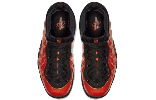 Кроссовки Nike Foamposite One GS (оранжево-красные) — фото 6