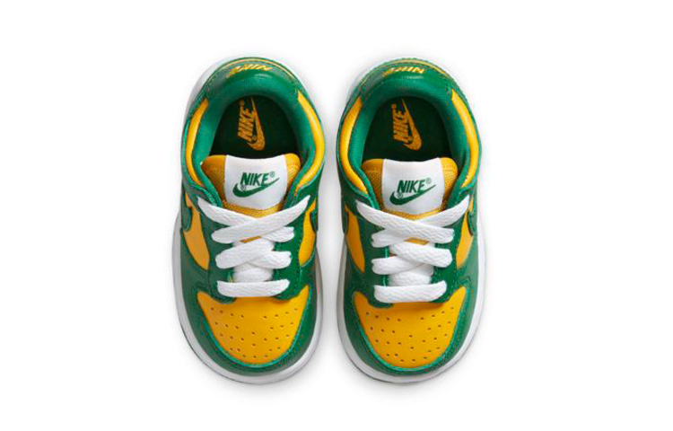 Кроссовки Nike Dunk SP Brazil (желто-зеленые) — Жёлтыйзелёный — фото 5