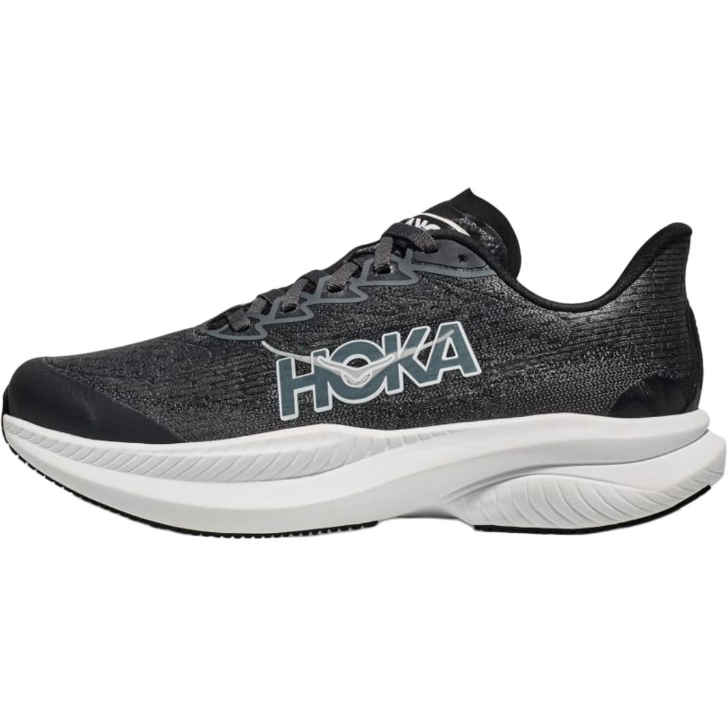 HOKA ONE ONE MACH 6 woven fashionable and versatile non-slip and wear-resistant low-top children's running shoes black gray youth