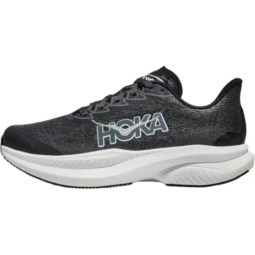 HOKA ONE ONE MACH 6 woven fashionable and versatile non-slip and wear-resistant low-top children's running shoes black gray youth