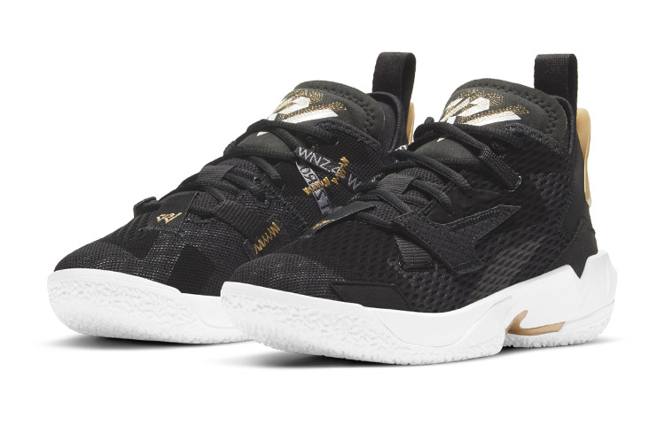 Баскетбольные кроссовки Jordan JordanWhy Not Zer0.4 GS (черно-серые) — фото 3