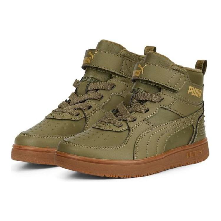 Детские кеды PUMA Rebound Rugged V (зеленые) — Зелёный — фото 4