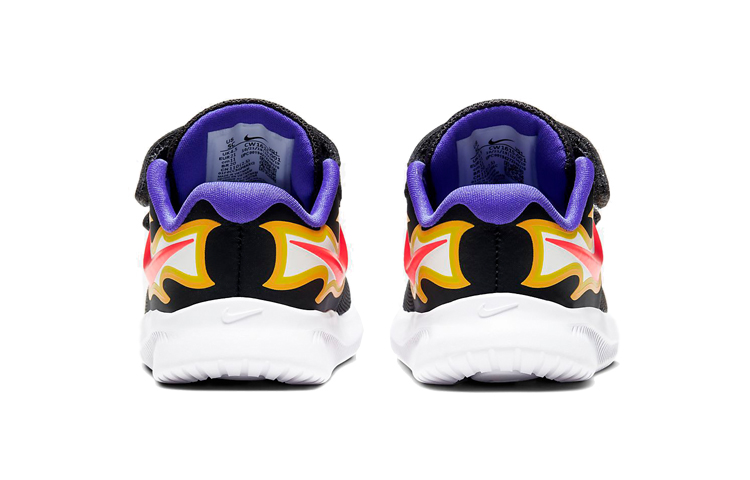 Детские кроссовки Nike Star Runner 2 Fire (серые) — 暗烟灰/波斯紫/欧皮特黄/激光红 — фото 6