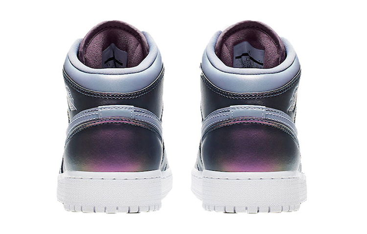 Подростковые кроссовки Jordan Air Jordan 1 Mid GS (фиолетовые) — фото 7