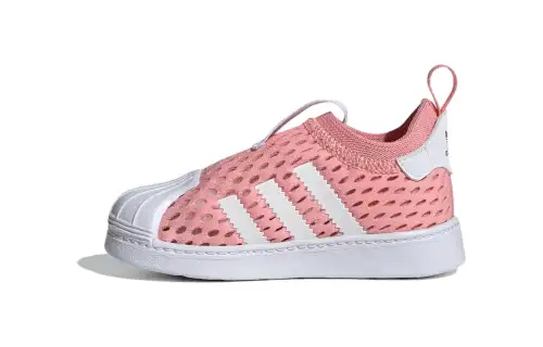 Adidas originals SUPERSTAR 360 360 2.0 BOOTS, comfortable and beautiful, low-top sneakers, pink and white, infants and young children