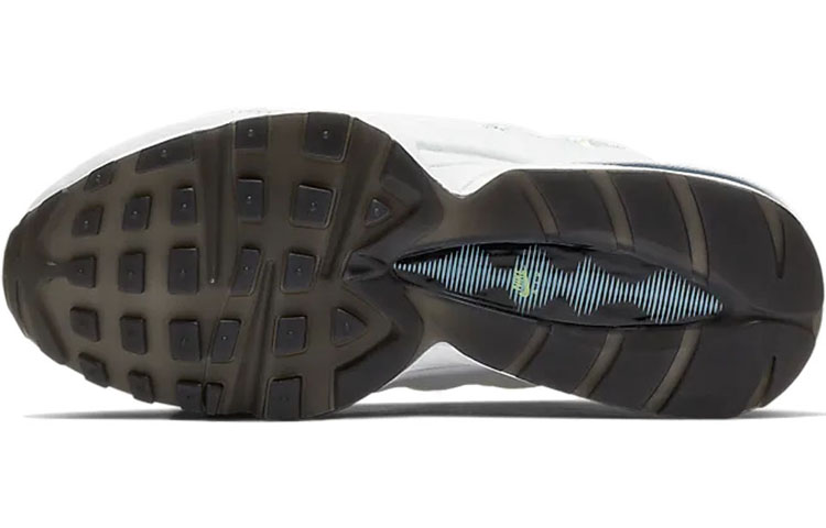 Кроссовки Nike NikeAir Max 95 GS (белые) — 白色/视线蓝/爆炸绿黄/黑 — фото 7