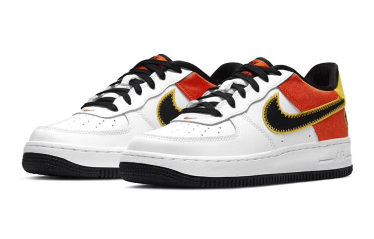Кроссовки Nike Air Force 1 Lv8 "Raygun" (бело-черно-оранжевые) — 白/黑/橘 — фото 5