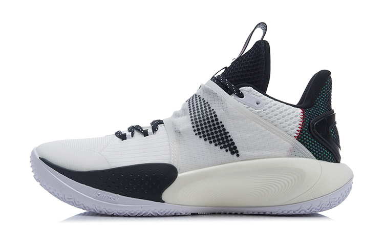 LiNing Sonic 9 Youth Edition Low Top Children's Basketball Shoes Black and White