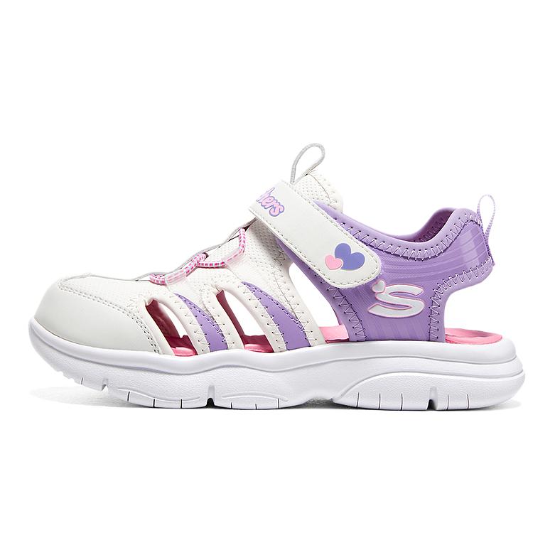 Детские сандалии Skechers Kids (бело-фиолетовые)