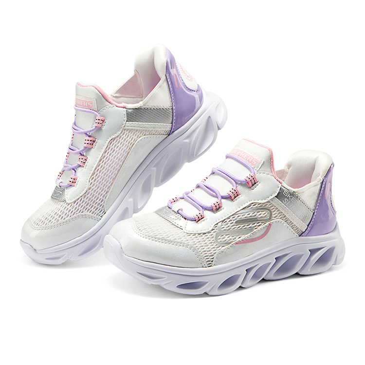 кеды Skechers Slip-Ins (бело-фиолетовая) — фото 4